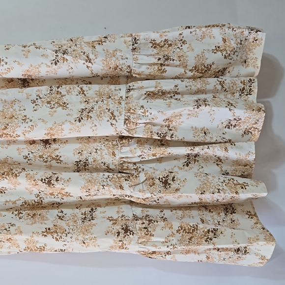 Abercrombie & Fitch Flutter Ruffle Sleeve Midi Poplin Dress XXXL 3X Cottagecore - Picture 10 of 13